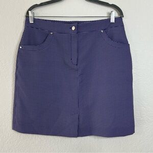 NWT Lohla Sport Check Skort Grape Purple Golf Luxury Activewear - Women’s Size 8